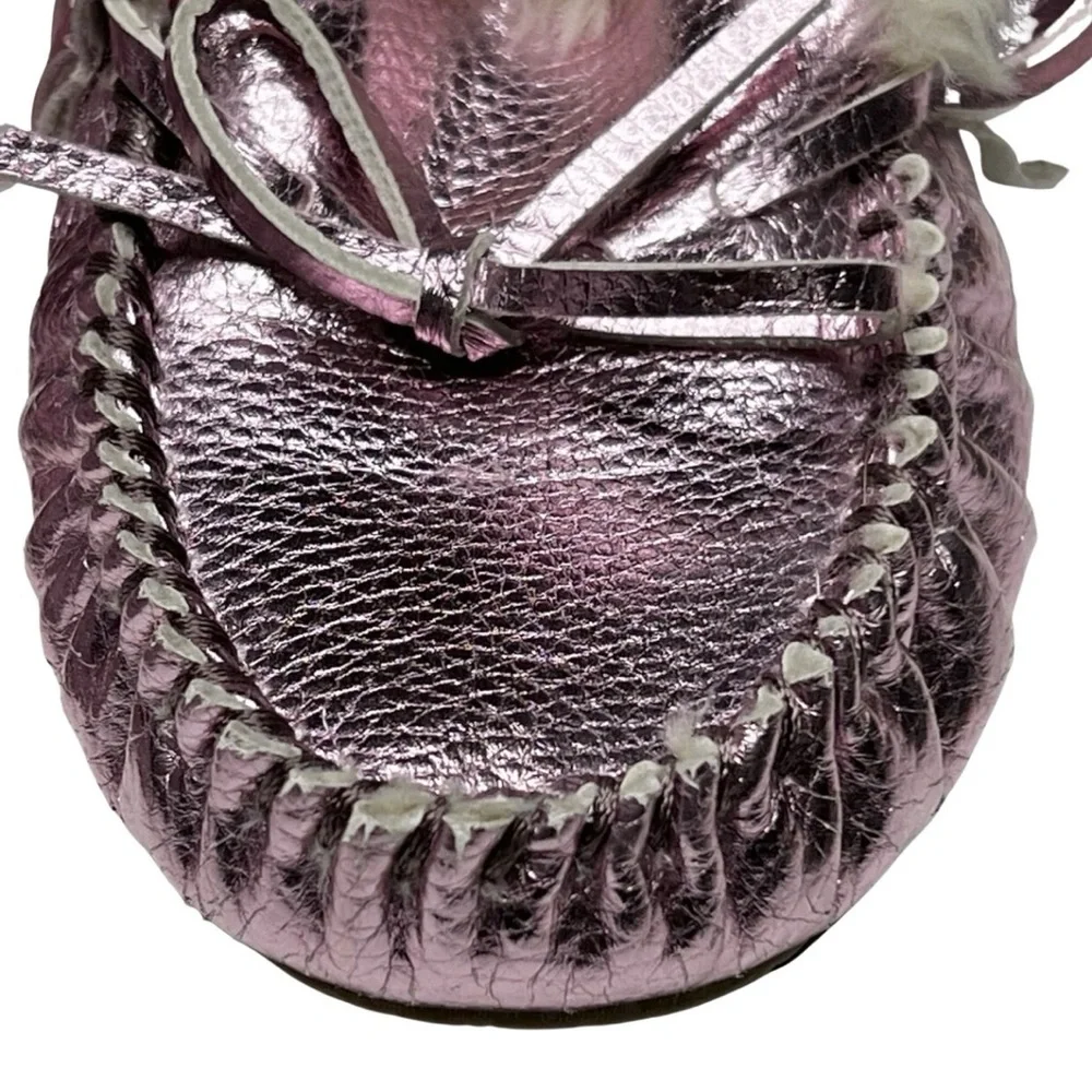 Crewcuts‎ Pink Metallic Moccasins Slippers